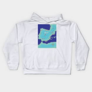 Map Of Spain Kids Hoodie